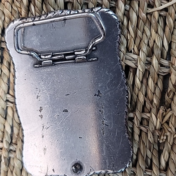 Vintage Western Belt Buckle Rhinestones blue - Picture 3 of 3